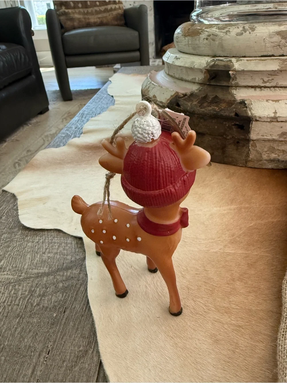 NWT Bundle of  3 Christmas Blow Mold Ornaments and Burlap Sack
